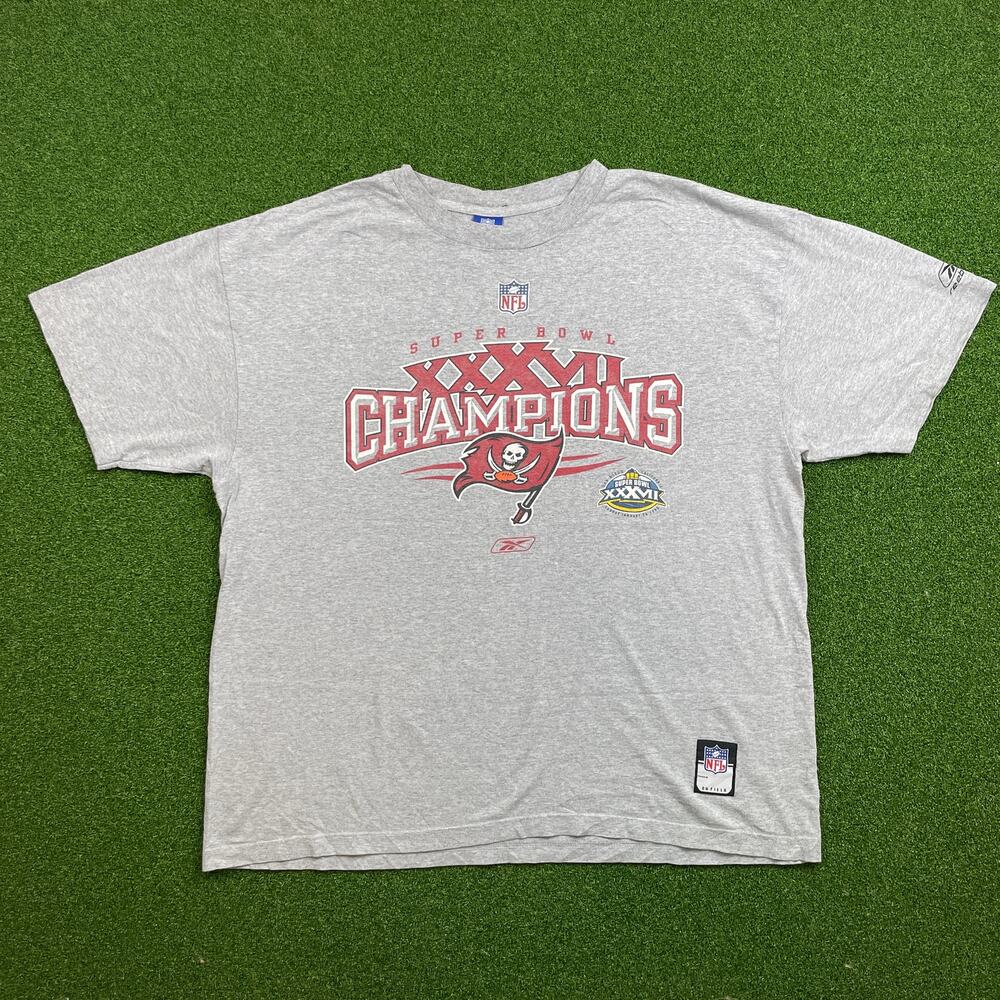 Vintage Reebok Tampa Bay Buccaneers Super Bowl XXXVII T-Shirt Sz XL